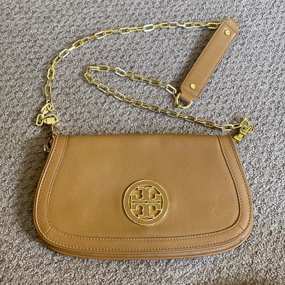 Taupe/Tan Tory Burch Crossbody/Clutch